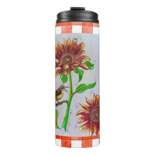 Orange Wren Thermal Tumbler Thermosbecher