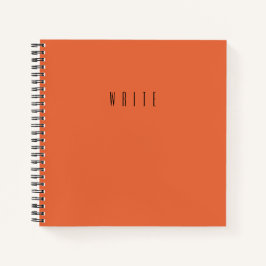 Orange Write Typografy Text Notizbuch