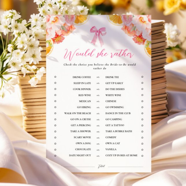 Orange würde sie eher Brautparty spielen (Von Creator hochgeladen)