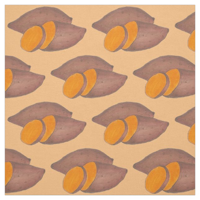Orange Yam Sweet Potato Kartoffeln Feinschmecker V Stoff (Muster)