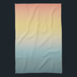 Orange Yellow Aqua Sunset Sky Geschirrtuch<br><div class="desc">Orange Yellow Aqua Sunset Sky</div>