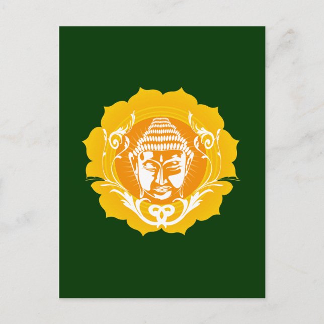 Orange & Yellow Buddha Postkarte (Vorderseite)
