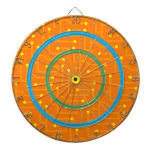 Orange Yellow Game Circuit Board Modernes Dartboar Dartscheibe