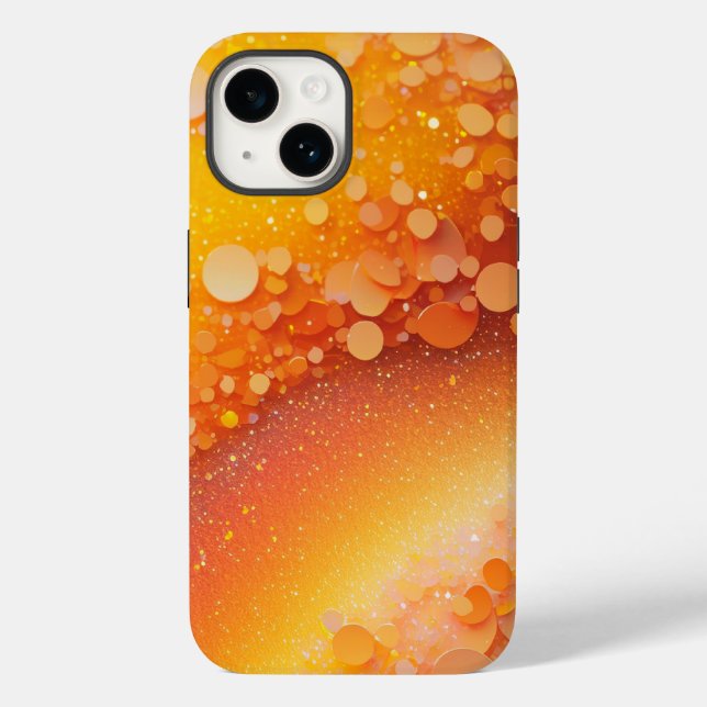 Orange Yellow Glitzer iPhone Mate Tough Case (Rückseite)