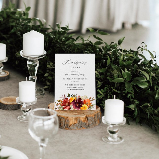 Orange & Yellow Gold Fall Blumenfreunde Einladung (Von Creator hochgeladen)