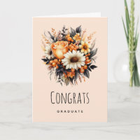 Orange Yellow Gray Blume Bouquet Abschluss