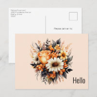 Orange Yellow Gray Blume Bouquet