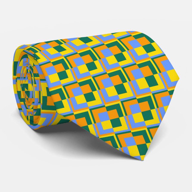Orange Yellow Green Krawatte (Gerollt)