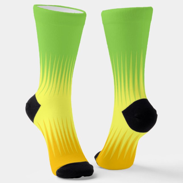 Orange Yellow Green Socken (Gewinkelt)