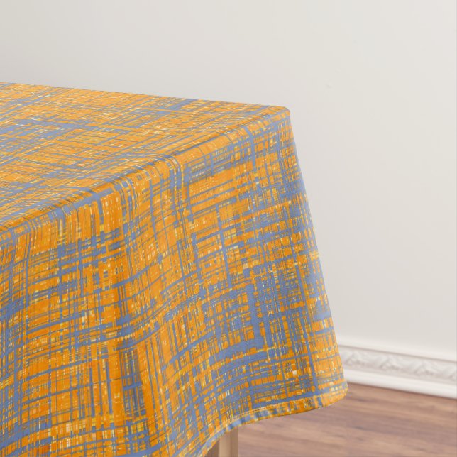 Orange Yellow Grey Blue Modernes Muster Tischdecke (Beispiel)