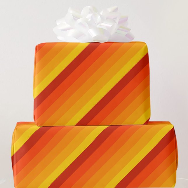 Orange Yellow Happy Birthday Giftwrap Name hinzufü Geschenkpapier (Von Creator hochgeladen)