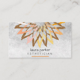 Orange Yellow Lotus Blume Yoga Lehrerin Visitenkarte