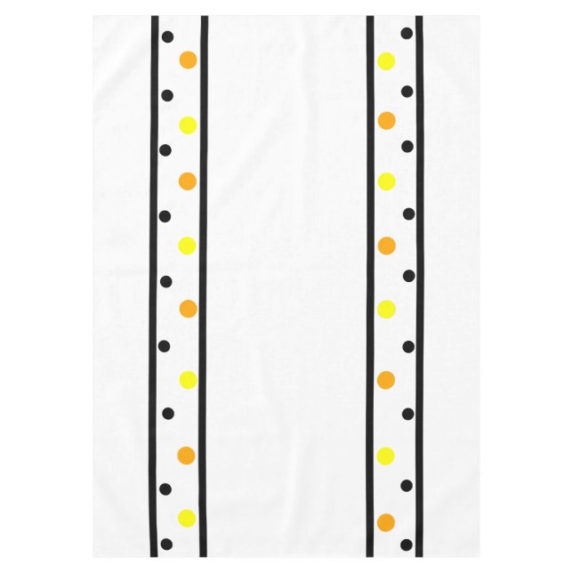 Orange Yellow Polka Dots Tischdecke (Vorderseite)