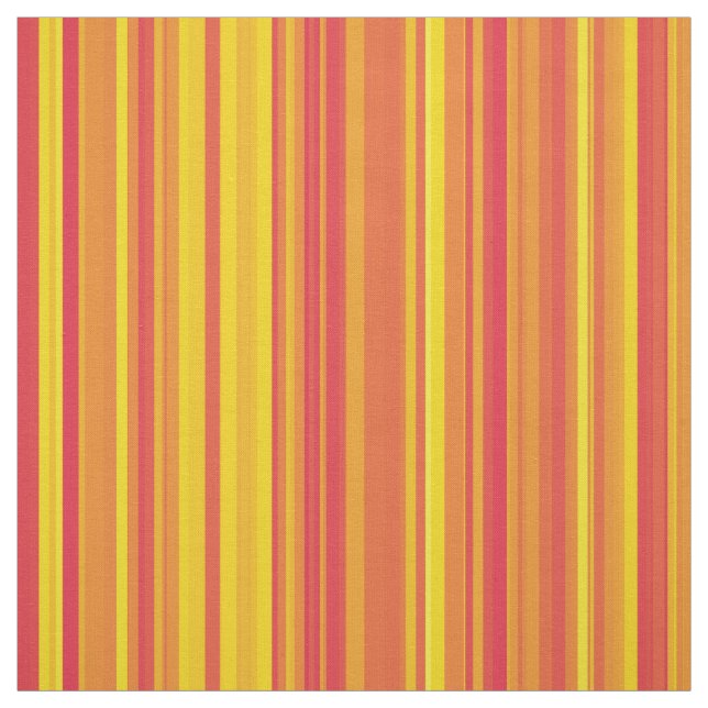 Orange Yellow Red Stripes Stoff (Muster)