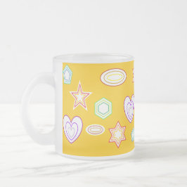 Orange-Yellow Shapes mug Mattglastasse