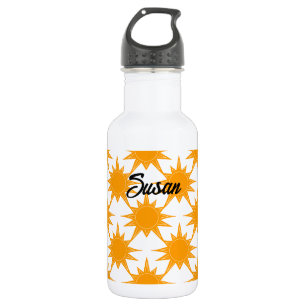 Orange Yellow Sunny Suns Edelstahlflasche