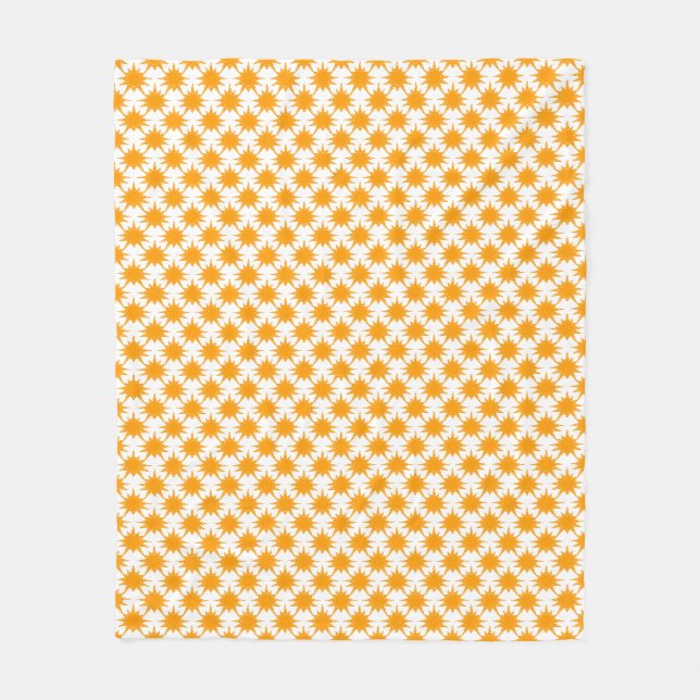 Orange Yellow Sunny Suns Fleecedecke (Vorderseite)