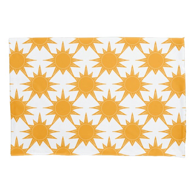 Orange Yellow Sunny Suns Kissenbezug (Vorderseite-Links)