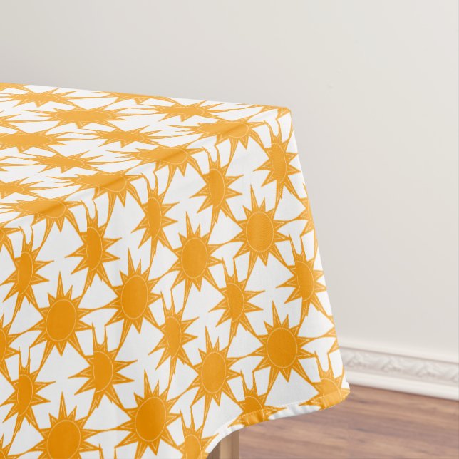 Orange Yellow Sunny Suns Tischdecke (Beispiel)
