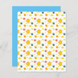 Orange Yellow Suns Yellow Lemons Scrapbook Paper