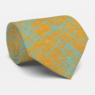 Orange Yellow Turquoise Blue Modern Pattern Krawatte