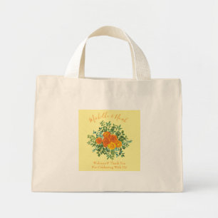 Orange Yellow Wedding Rose Spring Mini Stoffbeutel