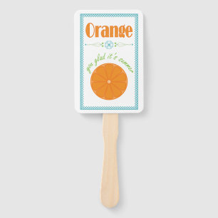 Orange You Glad Es ist Sommer mit blauer Grenze Fächer
