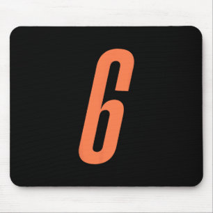 Orange Zahl 6 7 Lustiges Meme Halloween Matching C Mousepad