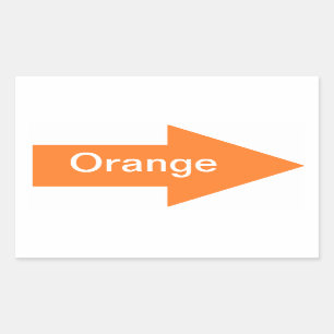 Orange Zeichen-Aufkleber Rechteckiger Aufkleber
