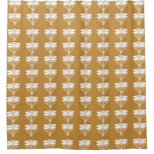 Orange Zest Arts and Crafts Drachenfliegen Duschvorhang