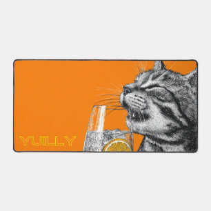 Orange Zest Cat Moment Schreibtischunterlage