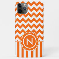Orange Zickzack-Monogramm