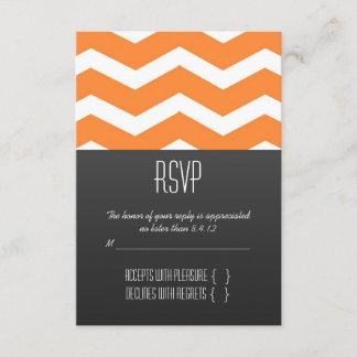 Orange Zickzack UAWG RSVP Karte