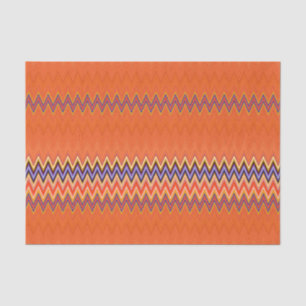 Orange Zigzag Seidenpapier