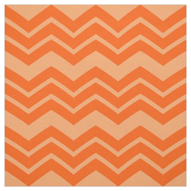 Orange Zigzag Zickzack Muster Stoff (Muster)