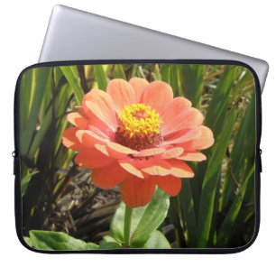 Orange Zinnia Blume Notebook-Tasche Laptopschutzhülle