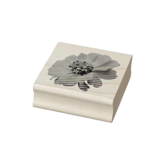 Orange Zinnia Wildblume Natur Flora Gummistempel (Stempel)