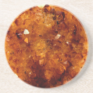 Orange Zitrinkristalle Untersetzer