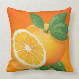 Orange Zitrusfrucht-dekorativer Wurfs-Kissen-Dekor Kissen