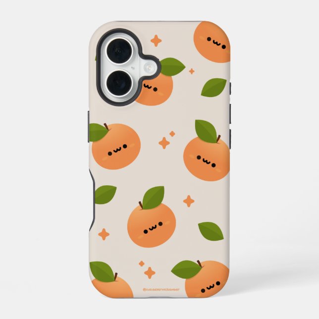 Orange-Zitrusfrucht iPhone 16 Hülle (Rückseite)