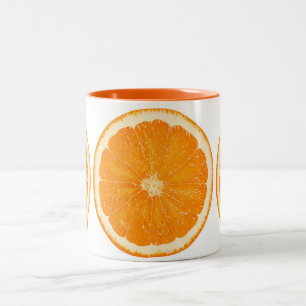 Orange Zitrusfrucht-Tasse Zweifarbige Tasse