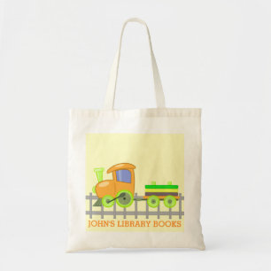 Orange Zug-Bibliothek bucht Taschen-Tasche Tragetasche