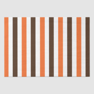 Orangebraunes vertikales Streifenmuster Seidenpapier