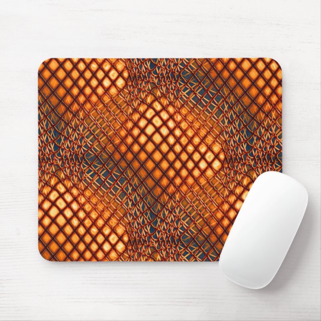 OrangeBrown-Design, das wie ein Jute-Netzwinkel au Mousepad (Mit Mouse)