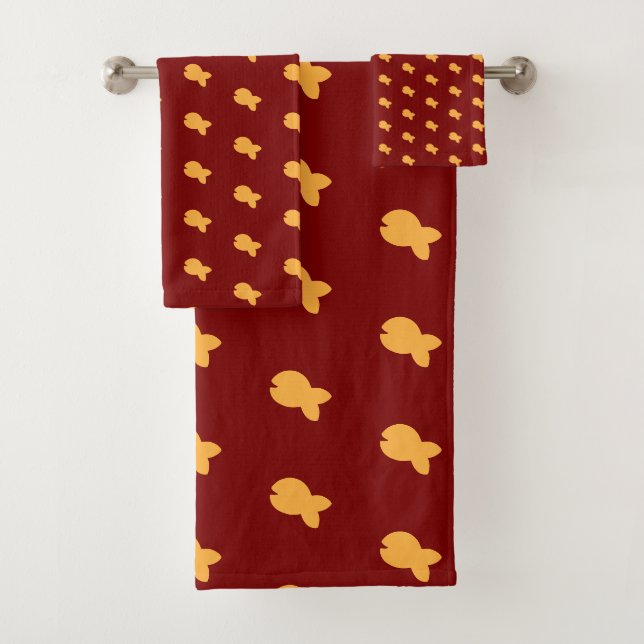 Orangefangene Kinder Baby Dk Red Bath Handtuch Badhandtuch Set (Insitu)
