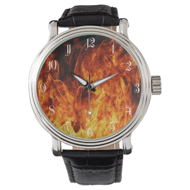 Orangefarben Armbanduhr (Vorderseite)