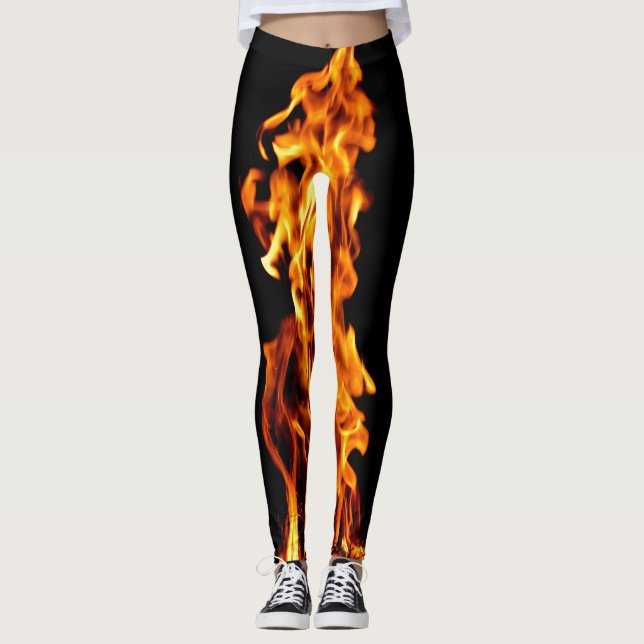 Orangefarben Leggings (Vorderseite)