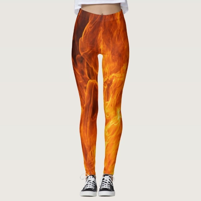 Orangefarben Leggings (Vorderseite)