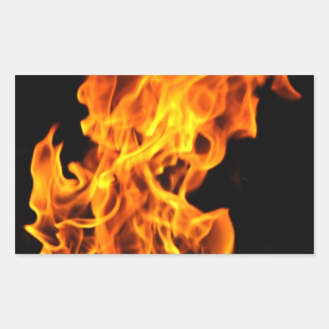 Orangefarben Rechteckiger Aufkleber (Vorderseite)