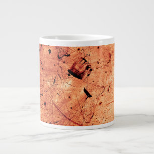 Orangefarbene abstrakte Kunst Jumbo-Tasse